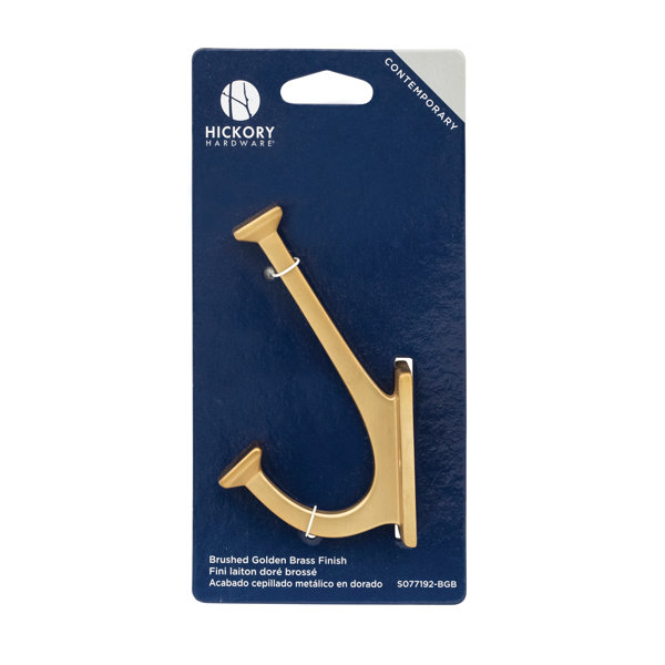 HickoryHardware Skylight 47/8 Inch Long. 1.5" Wide Double Hook, Coat